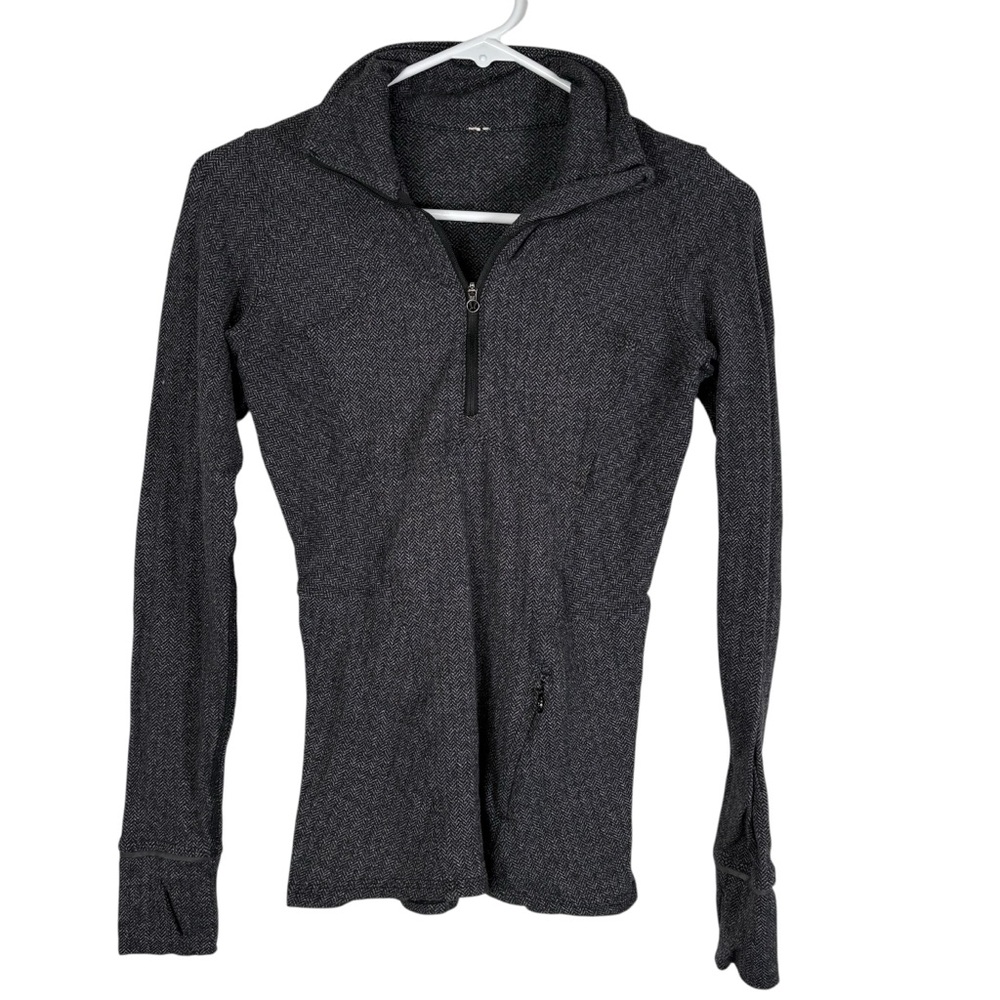 Lululemon Women’s 2 Pullover Athletic Jacket Quarter Zip Collared Thumb Holes